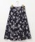【洗える】フロッキーオンフラワー スカート