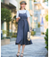 【洗える】ライトデニムライクシャンブレー キャミワンピ