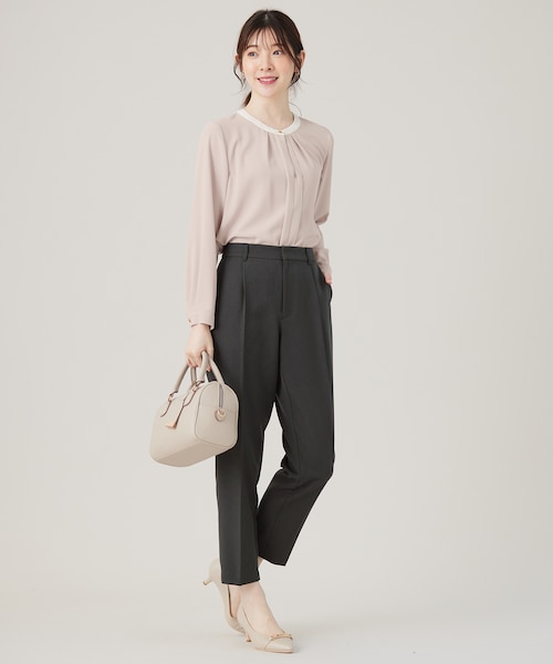 セットアップ対応】ビューティーツイルストレッチ テーパードパンツ