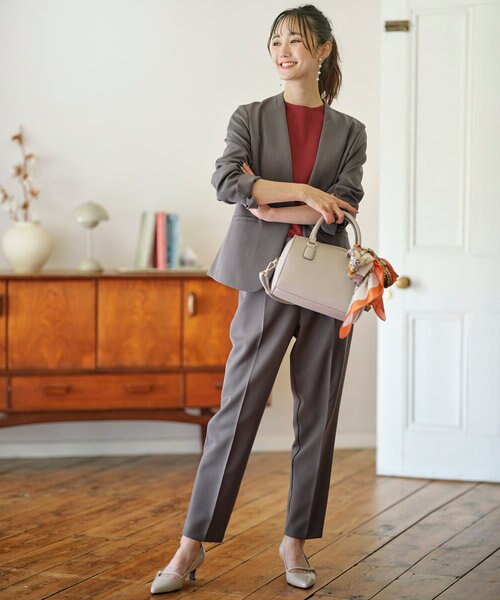 【新品未使用/2点セット】any sis ビューティーツイルストレッチ　セット セットアップ対応】ビューティーツイルストレッチ テーパードパンツ