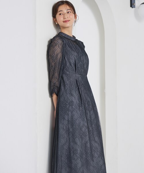 洗える】 ドットチュールレース ドレス｜エニィスィスの通販｜&mall