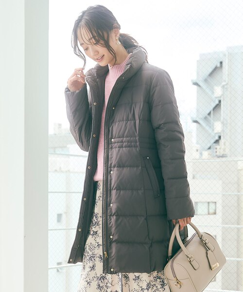 撥水・洗える】美シルエットスタンドロング ダウン｜エニィスィスの