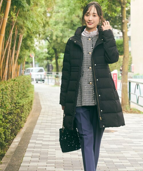 撥水・洗える】美シルエットスタンドロング ダウン｜エニィスィスの