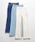 【美Denimシリーズ】センタープレスセミフレア デニム