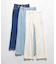 【美Denimシリーズ】センタープレスセミフレア デニム