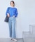 【美Denimシリーズ】センタープレスセミフレア デニム