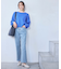 【美Denimシリーズ】センタープレスセミフレア デニム