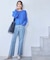 【美Denimシリーズ】センタープレスセミフレア デニム