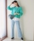 【美Denimシリーズ】センタープレスセミフレア デニム
