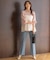 【美Denimシリーズ】センタープレスセミフレア デニム