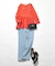 【美Denimシリーズ】センタープレスセミフレア デニム