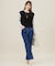 【美Denimシリーズ】センタープレスセミフレア デニム