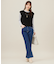 【美Denimシリーズ】センタープレスセミフレア デニム
