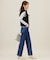 【美Denimシリーズ】センタープレスセミフレア デニム