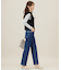 【美Denimシリーズ】センタープレスセミフレア デニム
