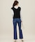 【美Denimシリーズ】センタープレスセミフレア デニム