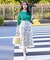 【WEB・一部店舗限定】ハッチングフラワープリント スカート
