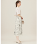 【WEB・一部店舗限定】ハッチングフラワープリント スカート