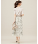 【WEB・一部店舗限定】ハッチングフラワープリント スカート