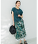 【WEB・一部店舗限定】ハッチングフラワープリント スカート