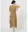 【洗える】ストライプレーシー ドレス