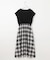 【洗える】チェックドッキング ワンピース
