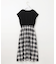 【洗える】チェックドッキング ワンピース