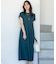 【接触冷感・UVカット・洗える】ハイストレッチスムースサイドプリーツ ワンピース