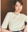 【洗える】シアーベロアドレープ Tシャツ