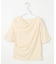 【洗える】シアーベロアドレープ Tシャツ