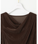 【洗える】シアーベロアドレープ Tシャツ