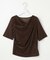 【洗える】シアーベロアドレープ Tシャツ