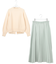 【2SET・洗える】ボリューム ニット×プリーツ スカート
