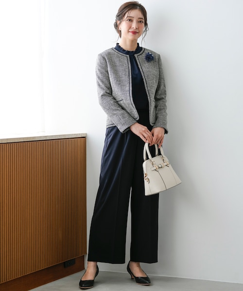 ライトストレッチ ツイード ジャケット｜エニィスィスの通販｜&mall