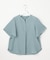 スムージーポリエステル スキッパー ブラウス