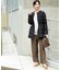 褒めらレディストレッチ ワイドパンツ