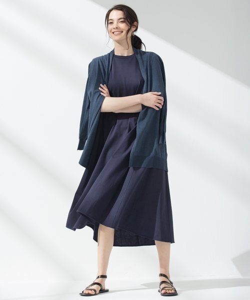 大きいサイズ44＊２３区 天然ペルーコットン ワンピース＊自由区組曲ICB 大きいサイズ44＊23区 天然ペルーコットン ワンピース＊自由区