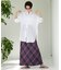 ヴィスコースリネンチェック スカート