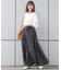 ナイロンタスラン ギャザーマキシ スカート