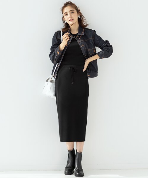 洗える】テンセルストレッチ リブ ニット｜ニジュウサンクの通販