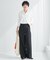 リネンヴィスコースストレッチ ワイドパンツ