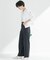 リネンヴィスコースストレッチ ワイドパンツ