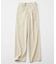 コットンリネンストレッチ ストレートタック パンツ