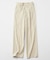 コットンリネンストレッチ ストレートタック パンツ