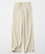コットンリネンストレッチ ストレートタック パンツ