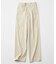 コットンリネンストレッチ ストレートタック パンツ