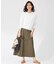 コットンリネンストレッチ セミフレアスカート
