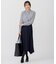 ウール圧縮スムース アシンメトリー フレアスカート