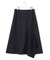 ウール圧縮スムース アシンメトリー フレアスカート