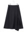 ウール圧縮スムース アシンメトリー フレアスカート